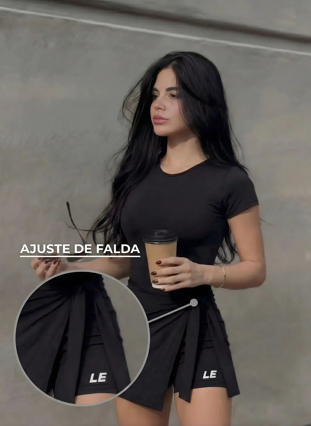 ENTERIZO VESTIDO ESSENTIALS CON MANGAS | LUSIAN REF.1169